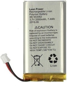 Batteri 2Ah 3pin Hub/Hub2/Hub Plus/ReX/ReX2 efter